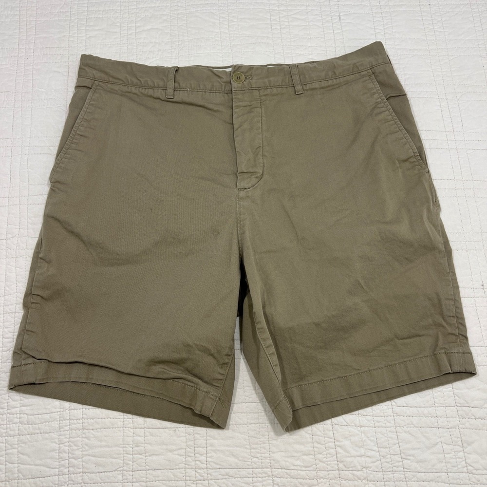 Lacoste Mens Regular Fit Organic Stretch Cotton Chino Shorts Khaki US 36 FR 46